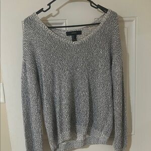 Forever 21 Heather Gray V-Neck Sweater